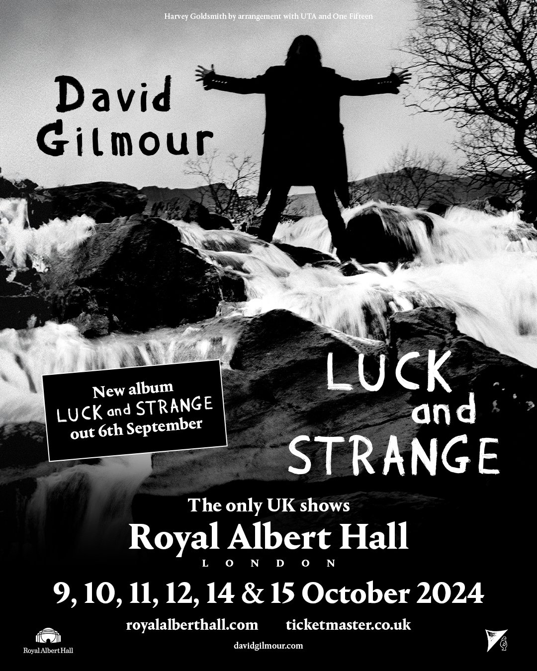 David Gilmour - Luck and Strange - The New Album - Out 6th September. The only UK shows Royal Albert Hall, London. 9th, 10th, 11th, 12th, 14th & 15th October 2024